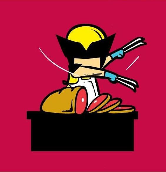 Funny-Superheroes-Illustrations-Working-Wolverine