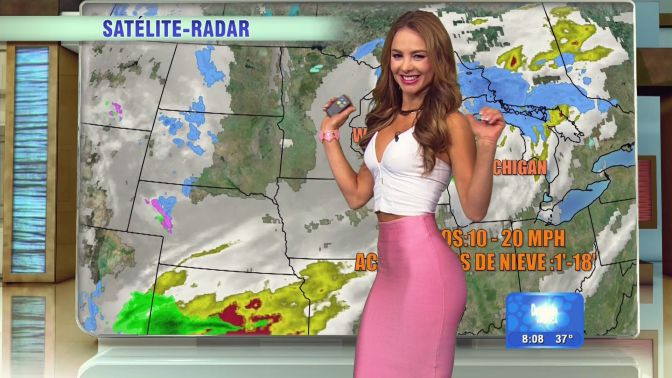 Mexican female weather girl