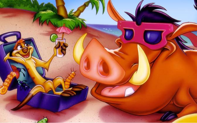 Funny-Cartoons-Timon-And-Pumbaa